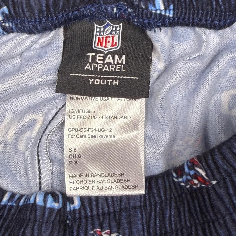NFL Team Apparel Tennessee Titans Youth Pajama Pants Navy Blue Size Small NEW